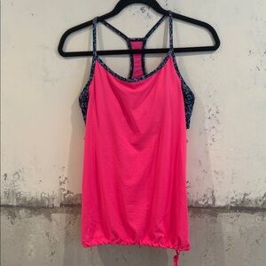 Fabletics Pink and Blue workout Tank Top